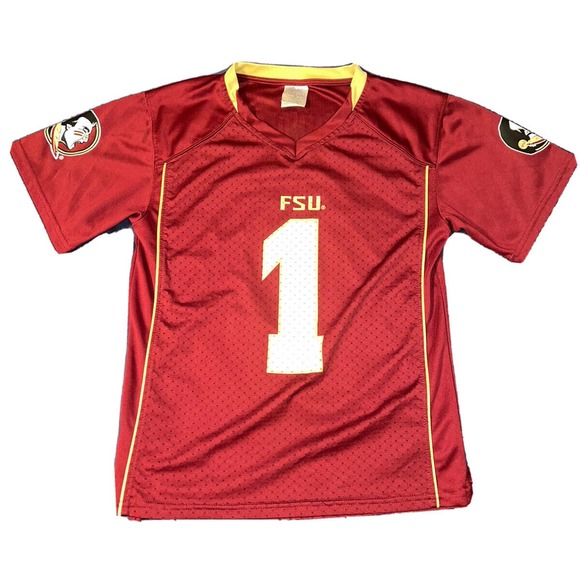 Rivalry Threads Other - FSU Football Jersey Boys Child Youth Size M Medium 8 / 10 #1 Red Seminoles EUC